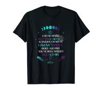 Do No Harm Blessed Be Witchy Vintage Wiccan Moon Phases T-Shirt