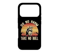 DO NO HARM TAKE NO BULL Funny Sunset Highland Cattle Meme Case for iPhone 17 Pro