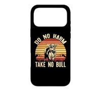 DO NO HARM TAKE NO BULL Funny Sunset Highland Cattle Meme Case for iPhone 17 Pro Max