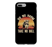 DO NO HARM TAKE NO BULL Funny Sunset Highland Cattle Meme Case for iPhone 7 Plus/8 Plus
