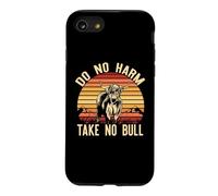 DO NO HARM TAKE NO BULL Funny Sunset Highland Cattle Meme Case for iPhone SE (2020) / 7/8