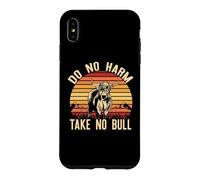 DO NO HARM TAKE NO BULL Funny Sunset Highland Cattle Meme Case for iPhone XS Max