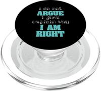 Do Not Argue I Explain Why Im Right Logic Debate PopSockets PopGrip for MagSafe