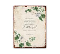 Do Not Be Afraid Biblical Quote Tin Sign Vintage Wall-Art Faith Based Decor for Home Office Inspirational Gift (8 X 12 in)