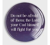 Do Not Be Afraid of Them; The Lord Your God Himself Will Fight for You Fridge Magnets with Quotes Refrigerator Magnets Glass Fridge Magnets for Whiteboard Kitchen Funny Sticker for Home Decoration