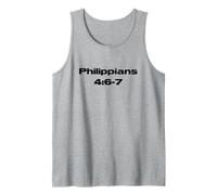 Do Not Be Anxious Philippians 4:6-7 Through Christ Jesus Blk Tank Top