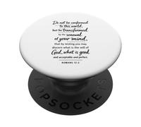 Do Not Be Conformed Be Transformed Bible Verse Romans 12:2 PopSockets Adhesive PopGrip