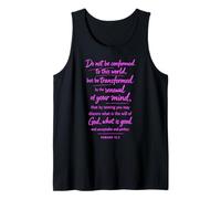 Do Not Be Conformed Be Transformed Bible Verse Romans 12:2 Tank Top