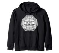 Do Not Confuse Silence With Agreement Sign White Edition Zip Hoodie