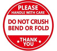 Do not Crush Bend or Fold Shipping Handling Stickers Labels,Shipping Warning Stickers for Package 2 Inch 500 Pcs Per Roll