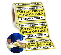 Do not Crush Bend or Fold Warning Sticker 2X3 inch Handle with Care Shipping Labels 300 Pcs Per Roll