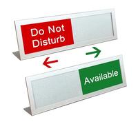 Do Not Disturb Available Slider Sign,Office Door Signs Available and Away,Office Desk Sign That Lets Others Know Whether You're Available Or Not-Acrylic,10" x 3"