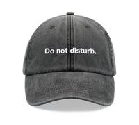 Do not Disturb. Baseball Cap Vintage Washed Unisex Dad Hat Low Profile Adjustable Black
