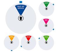 Do Not Disturb/Come in Welcome/Out of Office/in a Meeting/Back Soon/Working Remotely Door Sign, Privacy Door Sign That Lets Others Know If You Are Available or Not