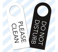 Do Not Disturb Door Handle Hanging Cards Hangers Hotels Clean My Room Signs (1 x Sample Black)