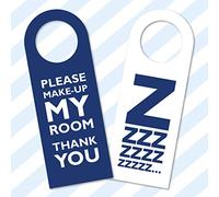 Do Not Disturb Door Handle Hanging Cards Hangers Hotels Clean My Room Signs (1 x Sample Blue)