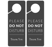 Do Not Disturb Door Hanger Sign, 2 Pack (Printed on Both Sides), 9.3″x3.5″PVC Plastic, Please Do Not Disturb Sign for Home, Office, Hotel, Bathroom, Bedroom, Pumping, Breastfeeding, Therapists, Clinic