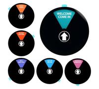 Do Not Disturb Door Sign, Black 15×15 cm, 6-Zone Office Status Indicator with Reversible Design, Meeting in Progress and Office Communication Sign, Suitable for Work Scenarios