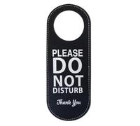 Do Not Disturb Door Sign, Do Not Disturb Sign, PU Leather Double Sided Door Knob Privacy Sign, Do Not Disturb Door Hanger Sign, Door Knob Hanging Hanger for Using in Office Home Hotel