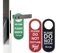 Do Not Disturb Door Sign, Meeting in Progress Door Sign, Privacy Sign for Office, Home, Hotel, Clinic, Dorm, Online Class and Meeting, 10 X 10 X 1 Cm, Black, Red, Green