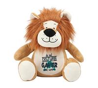 Do not disturb Gamer at work themed Birthday present Idea Gaming Enthusiast Gaming Pro Teddy Bear Soft Toy. (Lion)