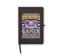 Do Not Disturb Gamer Life Notebook, Blank Pages, Faux Leather Cover, Planner, Journal, Workbook