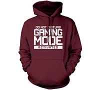 Do Not Disturb Gaming Mode Activated Unisex Adults and Kids Hoodie - Gamer Console Teen Online Games Addict Maroon XX-Large