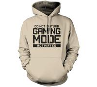 Do Not Disturb Gaming Mode Activated Unisex Adults and Kids Hoodie - Gamer Console Teen Online Games Addict Age 7/8-32'' Camel Beige