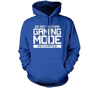 Do Not Disturb Gaming Mode Activated Unisex Adults and Kids Hoodie - Gamer Console Teen Online Games Addict Blue X-Small