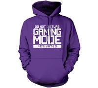 Do Not Disturb Gaming Mode Activated Unisex Adults and Kids Hoodie - Gamer Console Teen Online Games Addict 3XL Purple