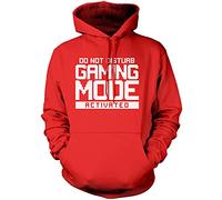 Do Not Disturb Gaming Mode Activated Unisex Adults and Kids Hoodie - Gamer Console Teen Online Games Addict M red