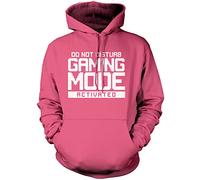 Do Not Disturb Gaming Mode Activated Unisex Adults and Kids Hoodie - Gamer Console Teen Online Games Addict Pink Large