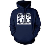Do Not Disturb Gaming Mode Activated Unisex Adults and Kids Hoodie - Gamer Console Teen Online Games Addict Navy Medium