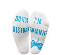 ''Do Not Disturb I'm Gaming" Funny Socks - Great Novelty Gift For Gamers Who Have Everything! (Ankle Lounge Socks)