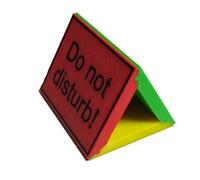 Do Not Disturb Sign - Desk Indicator, Desktop Notice Tool | 3-Sided Flipe Message Sign for Office Use, Conference Room Reminder, Quiet Zone Marker for Business, College Dorm, or Remote Work Setup
