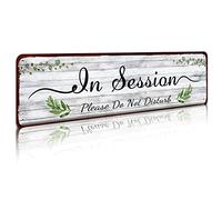 Do Not Disturb Sign - In Session, Please Do Not Disturb 4 x 16 Inch Wall Art Sign - for Business, Office, Therapist, Clinic, Treatment (in Session)