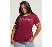 'Do Not Disturb' Slogan T-Shirt Yours Red 26-28