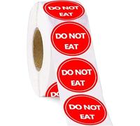 DO NOT EAT Warning Labels Stickers,1.5 Inches Caution Sign Decals,Child Safety Warning Label,500 Pcs Per Roll(Red)