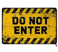 Do Not Enter Danger Warning Tin Signs,Stop Halt Allowed Attention Forbidden Caution or Admittance Signs Vintage Metal Tin Sign for Men Women,Wall Decor Bars,Restaurants 12x8 Inch