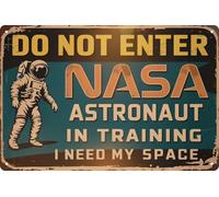 Do Not Enter Nasa Child Room Funny Retro Metal Tin Signs Wall Decor 8"x12"
