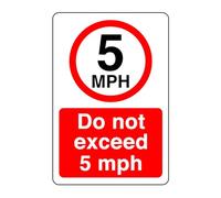 do not exceed 5 mph - 3mm Aluminum Dibond high-visibility and durability for indoor/outdoor usage (400mm x 300mm) Ensures Safety Within 14m Viewing Distance.