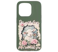 Do not fear for i am with you Christian Quote Cute Lamb Case for iPhone 15 Pro