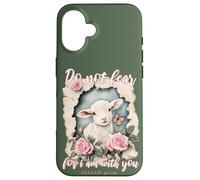 Do not fear for i am with you Christian Quote Cute Lamb Case for iPhone 16