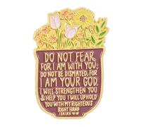 Do Not Fear I Am Your God I Will Strengthen You Isaiah 41:10 Jesus Christian Christ Cross Catholic Bible Verses Verse Psalms Psalm Christianity Church Faith Holy 1.4" Enamel Pin Badge