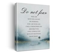 Do Not Fear Inspirational Print For I Am With You Wall Art for Strength and Hope Faith Based Gift and Home Office Decor(Framed,12x18inch(30x45cm))