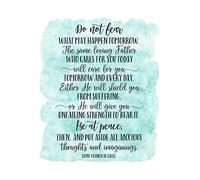 Do Not Fear What May Happen Tomorrow, Saint Francis De Sales, Bible Verse Poster Print Wall Art (A4 (Print Only))