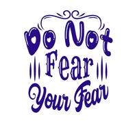 do not Fear Your Fear Typography Fine Carving Stickers 54.6x63.3cm Wall beautification DarkBlue