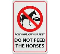 Do Not Feed The Horses Metal Tin Sign Aluminum Warning Signs For Indoor & Outdoor Yard Lawn Sign Home Decor 12x16 Inch