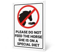 Do Not Feed The Horses Sign No.060, A4 - Holes | Fade Resistant Colours Flexible Shatter Resistant No Drill Option Multiple Sizes Special Diet