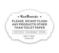Do Not Flush sign for bathroom (White Acrylic 5x3 in) - Do Not Flush Except Bathroom Paper | Restroom Signs for Business, Home | Durable Plumbing Reminder.